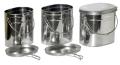 Набор высоких котелков - 3 шт. (10,0; 12,0; 16,5 л.) с крышками, Матрешка, крышки с ручками
