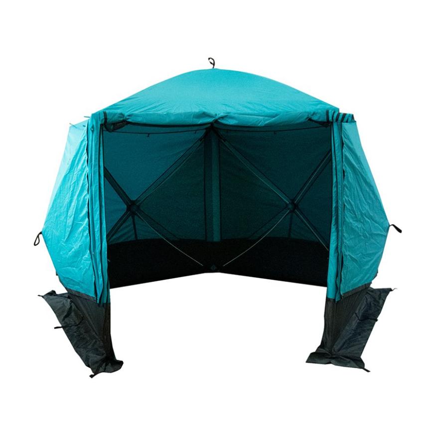 Шатер СЛЕДОПЫТ быстросборный, 5 стен, 2,8х2,9 м, h-2,08 м, S по полу 5,6 кв.м, цвет Waterfall