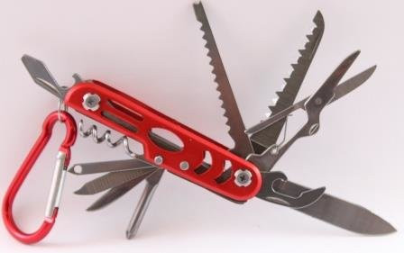 Мультитул PF-MT-03, 12 в 1, с карабином
