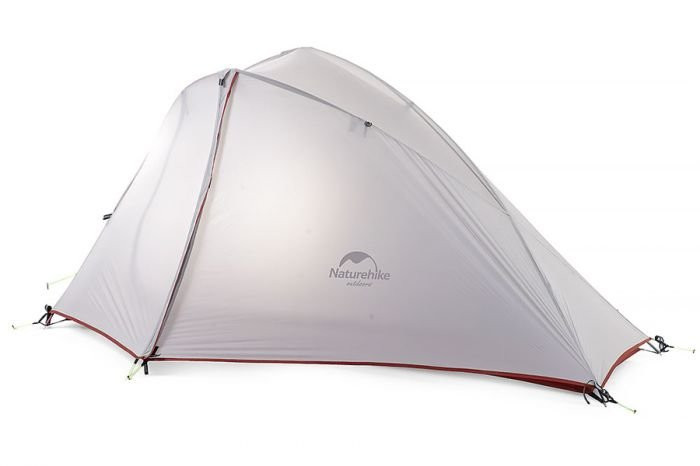 Палатка NATUREHIKE Wind-Wing Tent For Three Seasons, одноместная, серо-красный цвет