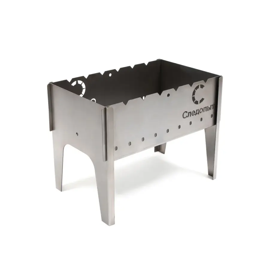 Мангал складной, 49х31х37 см, толщина 2 мм, без шампуров, СЛЕДОПЫТ