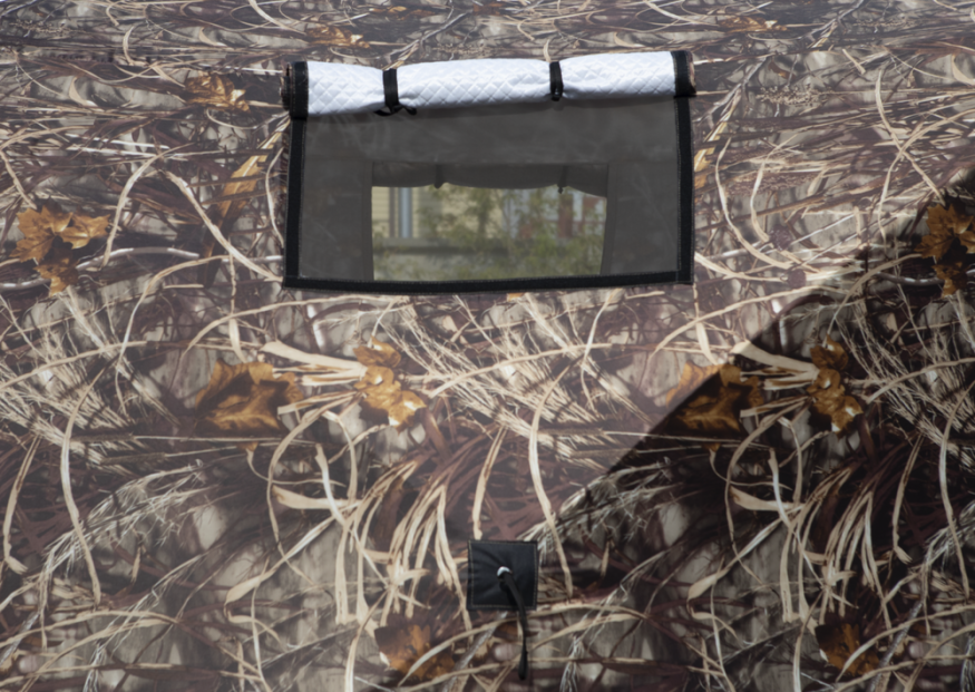 Палатка зимняя КУБ 3 Дубль (трехслойная, дышащая, камыш, москитная сетка)