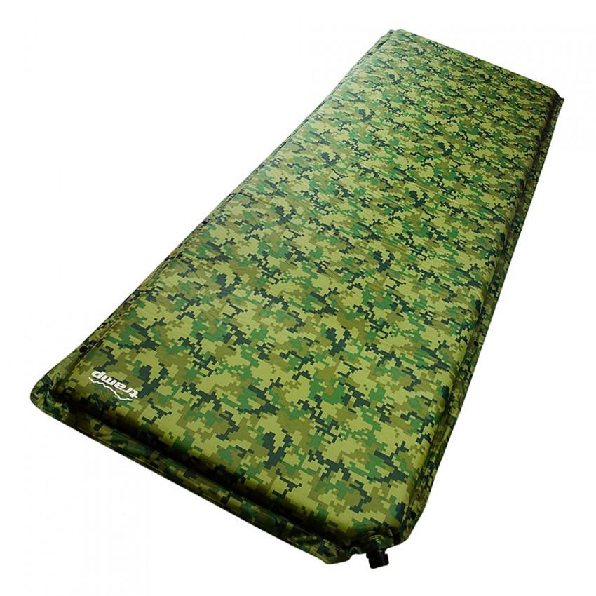 Коврик самонадувающийся TRI-007 Tramp, камуфляж, 185x66x5 см