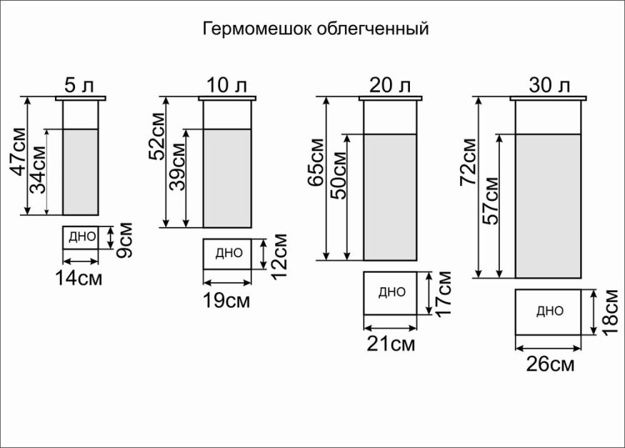 Гермомешок Век облегченный с окном 20л