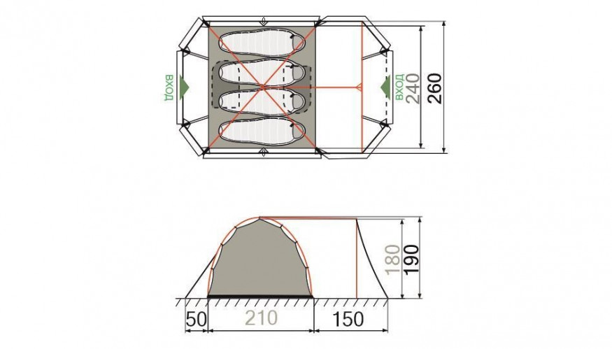 Палатка RockLand Camper 4