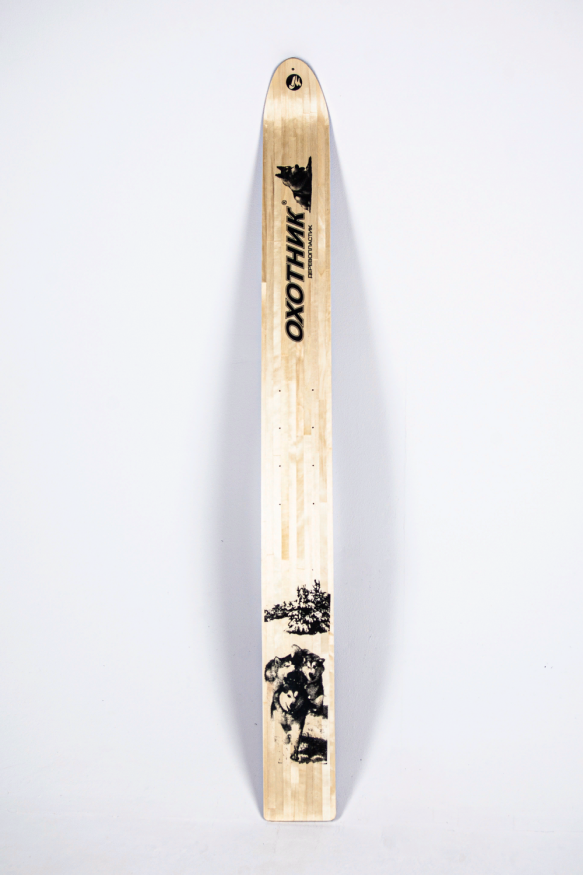 Лыжи ОХОТНИК, дерево-пластик, длина 165 см, ширина 15 см