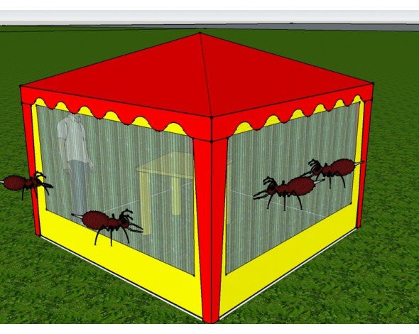 Стенка с сеткой 2,5Х2,0 (К БЕСЕДКЕ 2,5Х2,5 И 5,0Х2,5)
