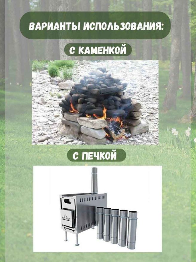 Баня туристическая «С лёгким паром!» (с каркасом)