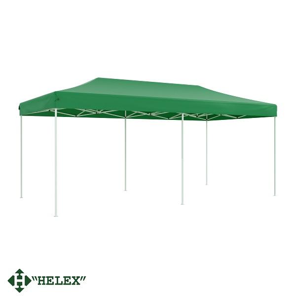 Тент-шатер Helex 24366 (раскладывается гармошкой), 6х3x3м полиэстер, зеленый