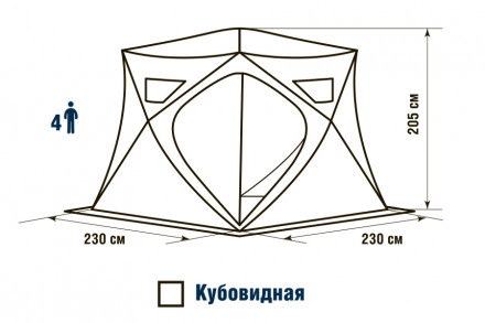 Палатка зимняя Higashi Winter Camo Pyramid Pro Z (трехслойная, два слоя утеплителя, сплошная проклейка)