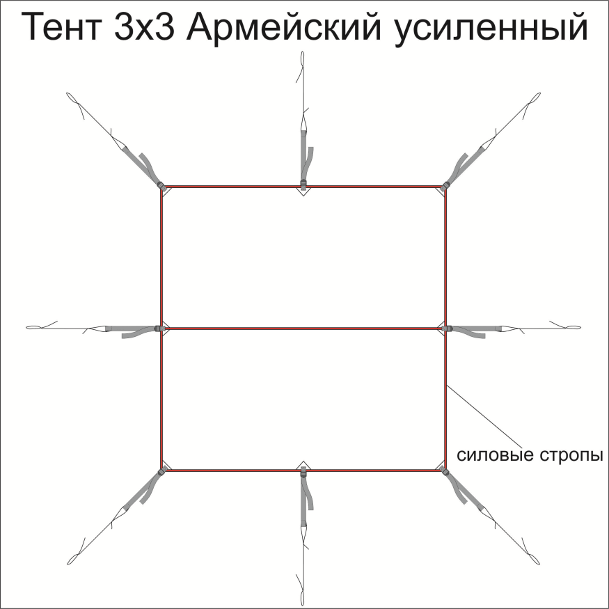 Тент Век 3x3 Армейский усиленный