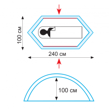Палатка Tramp Bicycle Light 1 v2, зеленый