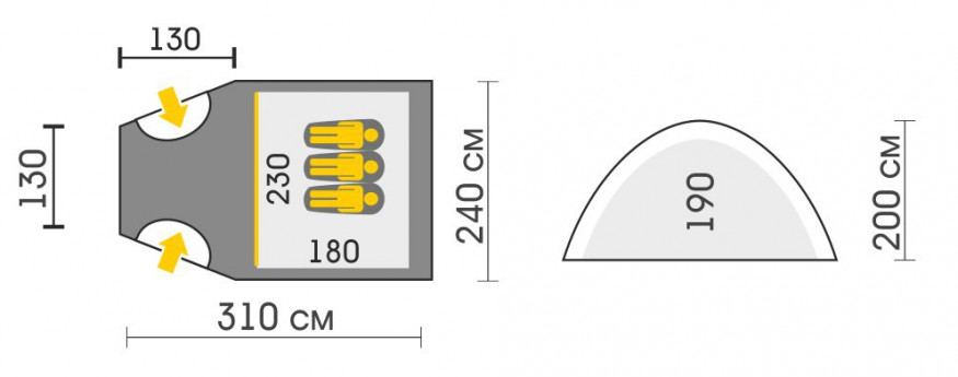 Палатка кемпинговая Talberg Bigless 4