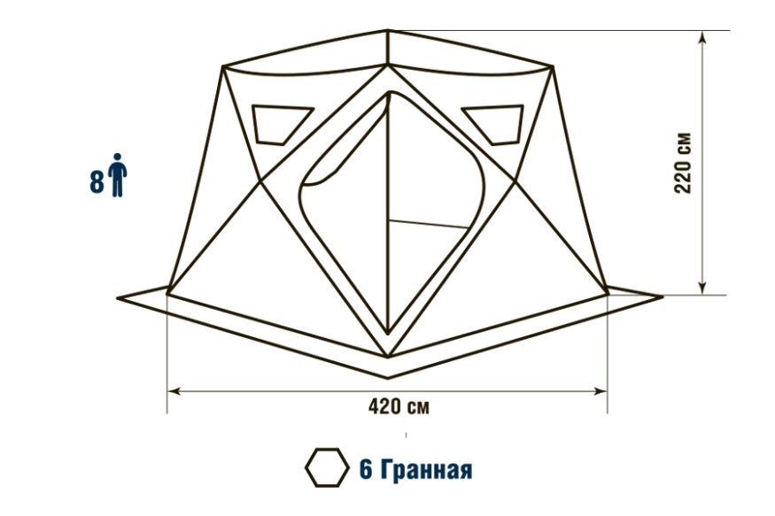 Палатка зимняя Higashi Camo Yurta (однослойная)