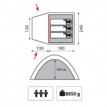 Палатка "Bell 3" v2, песочный цвет, Tramp