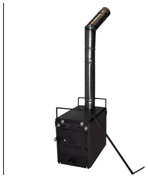 Печь походная Heavy малая (с экранами, угловыми трубами, грибком), сталь 2 мм, Следопыт